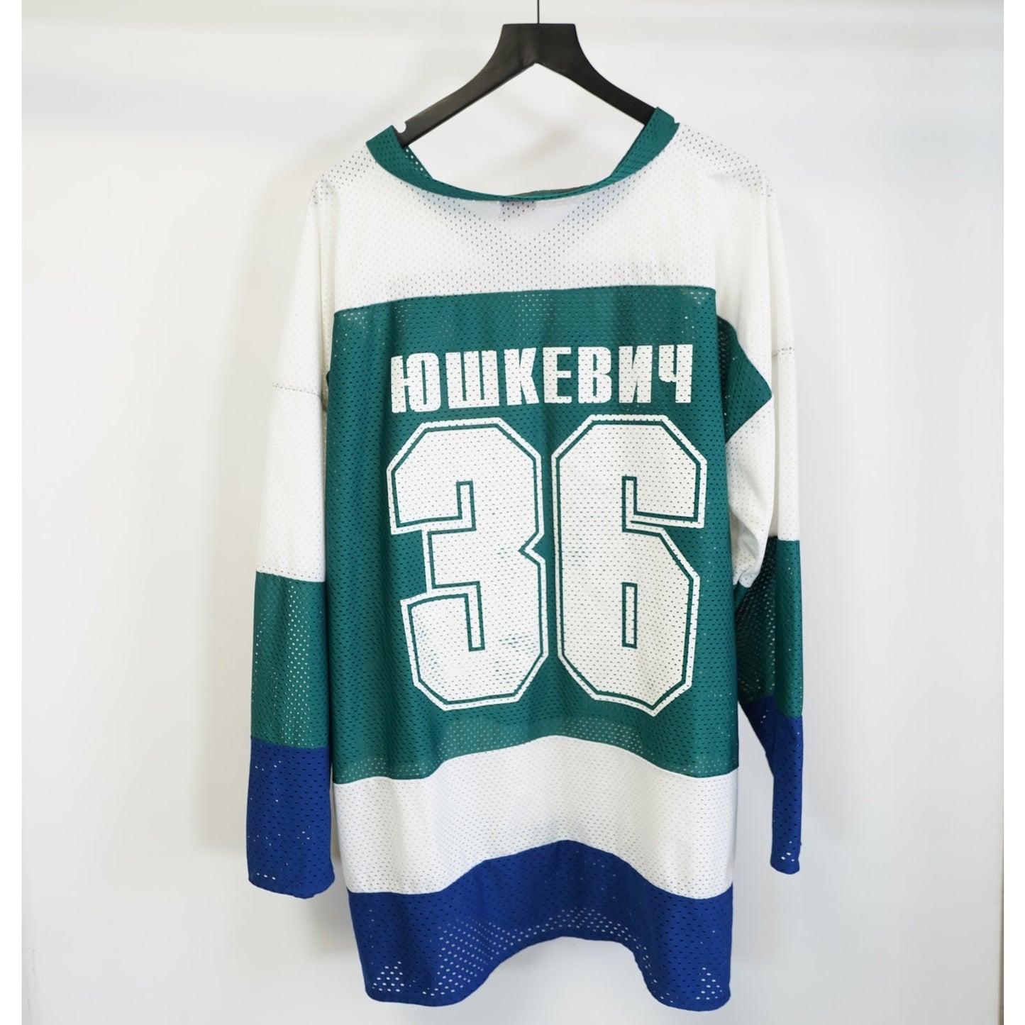 (XL) Vintage Krylya Sovetov Russian Hockey Jersey Men's XL Aqua Soviet Retro CCCP