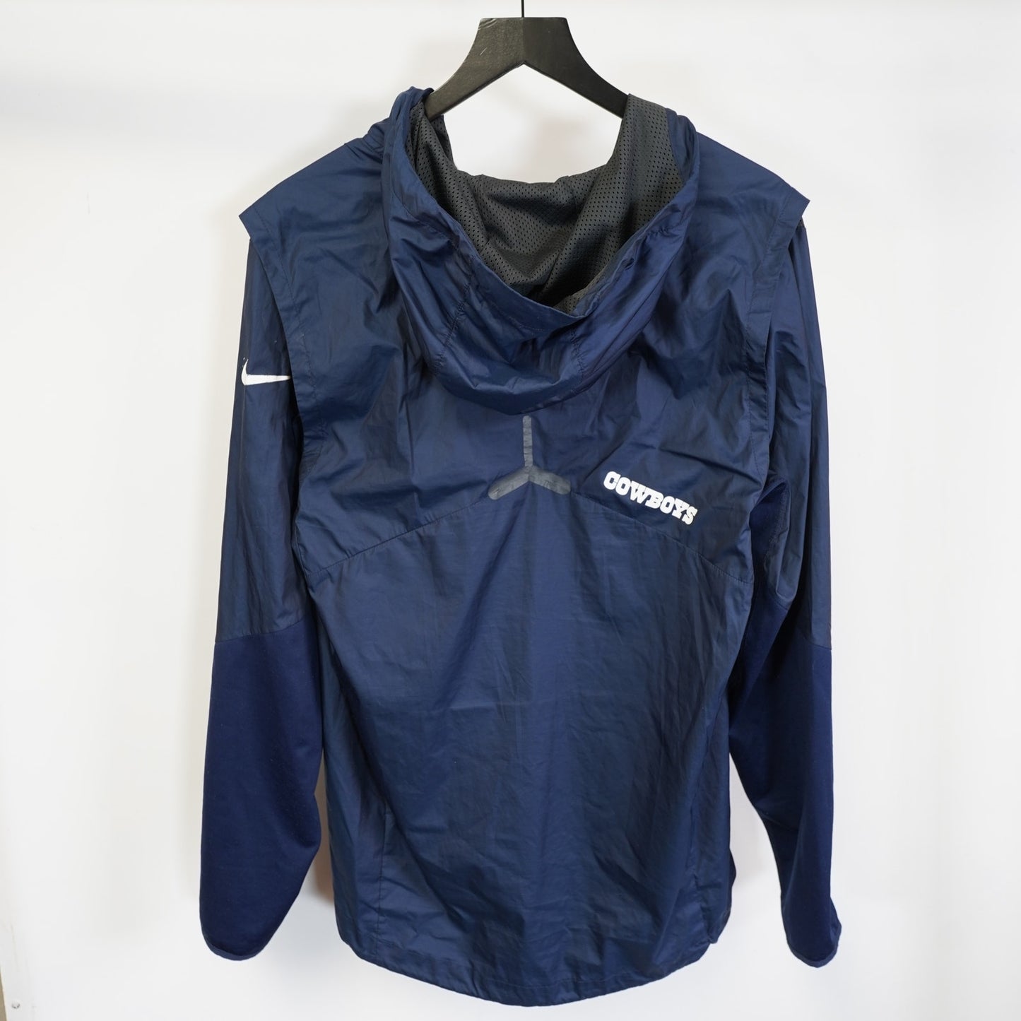 (S) Dallas Cowboys Nike Alpha Fly Rush Pullover Windbreaker Jacket Men's S 1/4 Zip