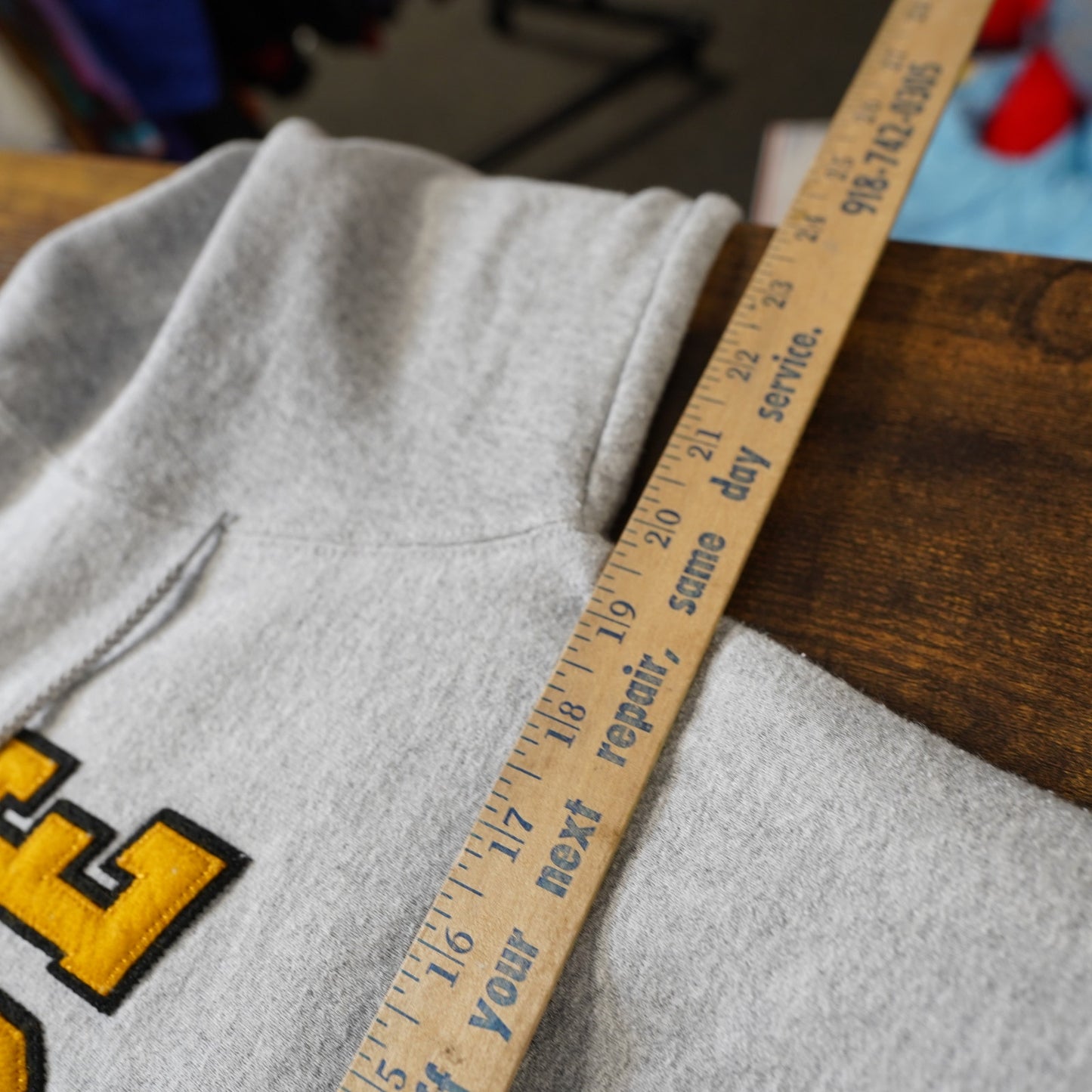 (S) Vintage Purdue University Boilermakers Embroidered Champion Hoodie Men's S Gray