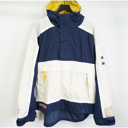 (L) Vintage Tommy Hilfiger Sailing Gear Anorak Jacket Men's L 90s Blue Gorpcore