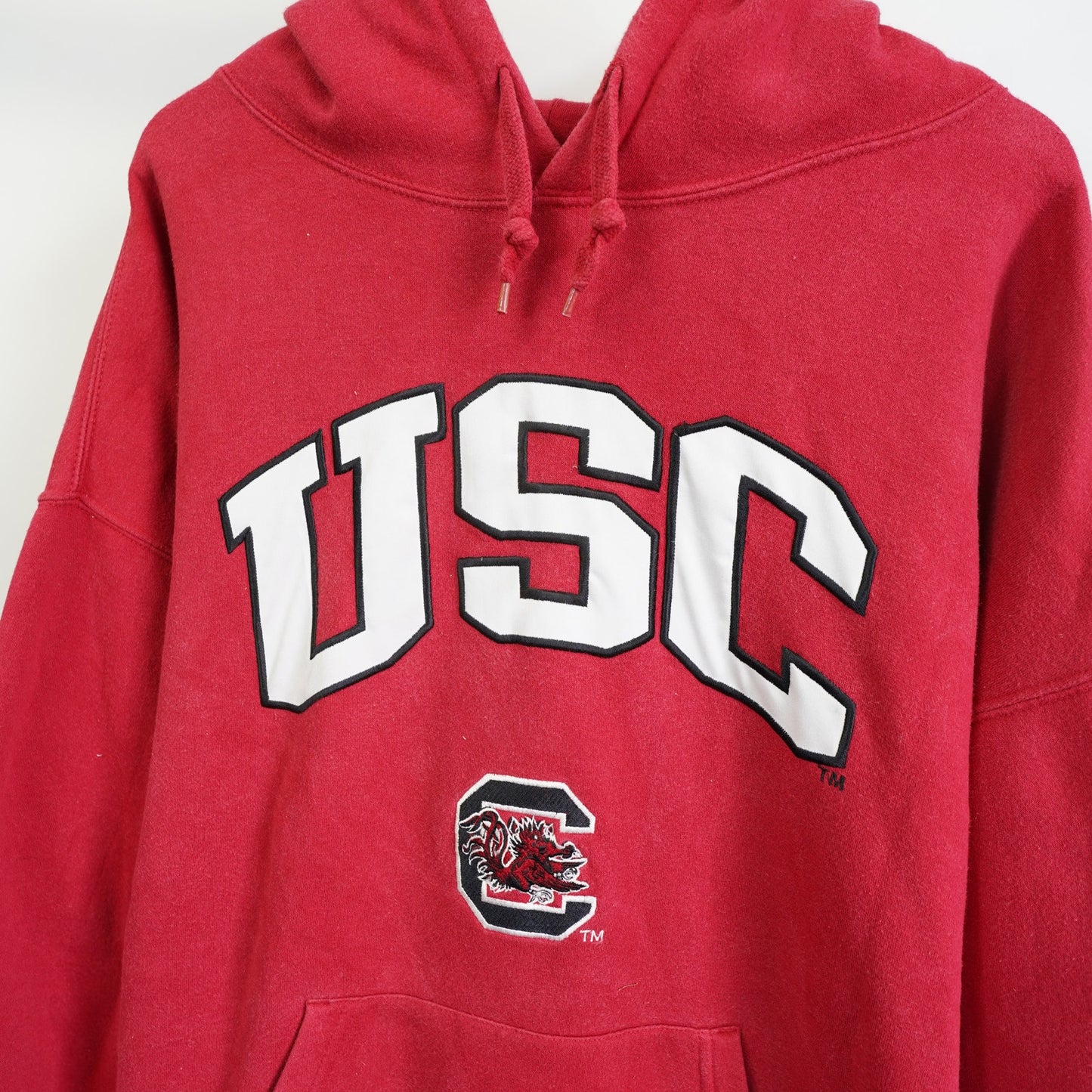 (3XL) Vintage South Carolina Gamecocks Embroidered Hoodie Men's 3XL Reebok Red USC