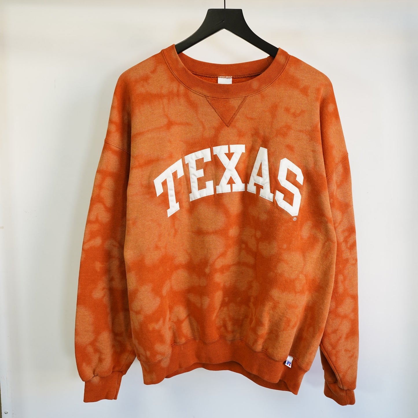 (XL) University of Texas Vintage Russell Athletic Sweatshirt Mens XL Orange Longhorn