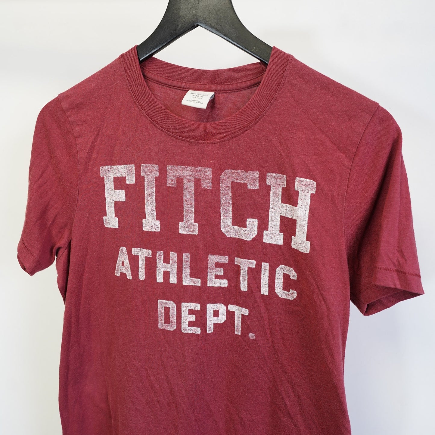 (M) Abercrombie & Fitch Athletics Y2K T-Shirt Men's M Red Maroon 2000s Mallcore