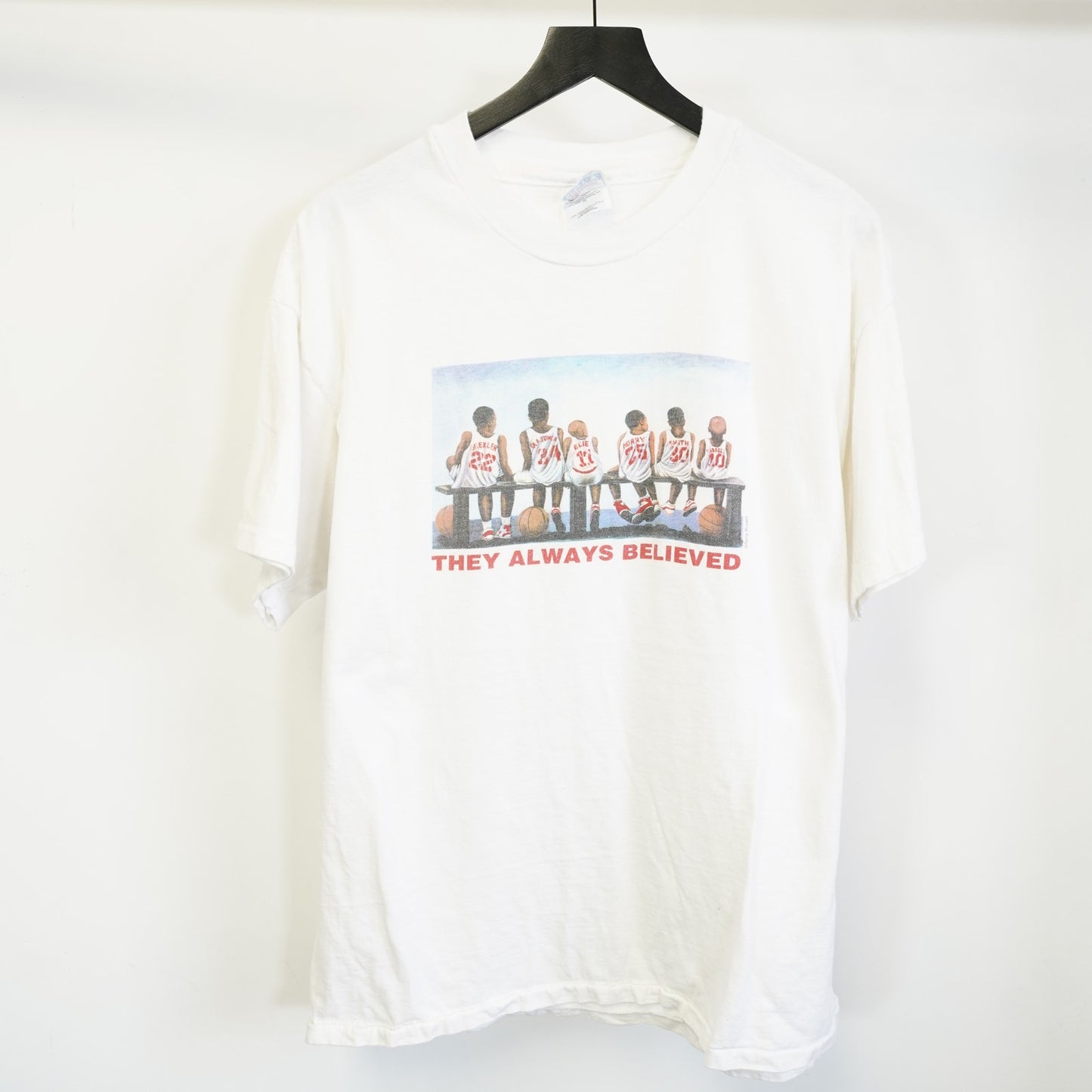 (XL) Vintage Houston Rockets 90s They Believed T-Shirt Men's XL White NBA Champs