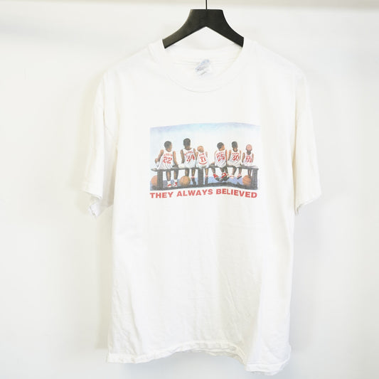 (XL) Vintage Houston Rockets 90s They Believed T-Shirt Men's XL White NBA Champs