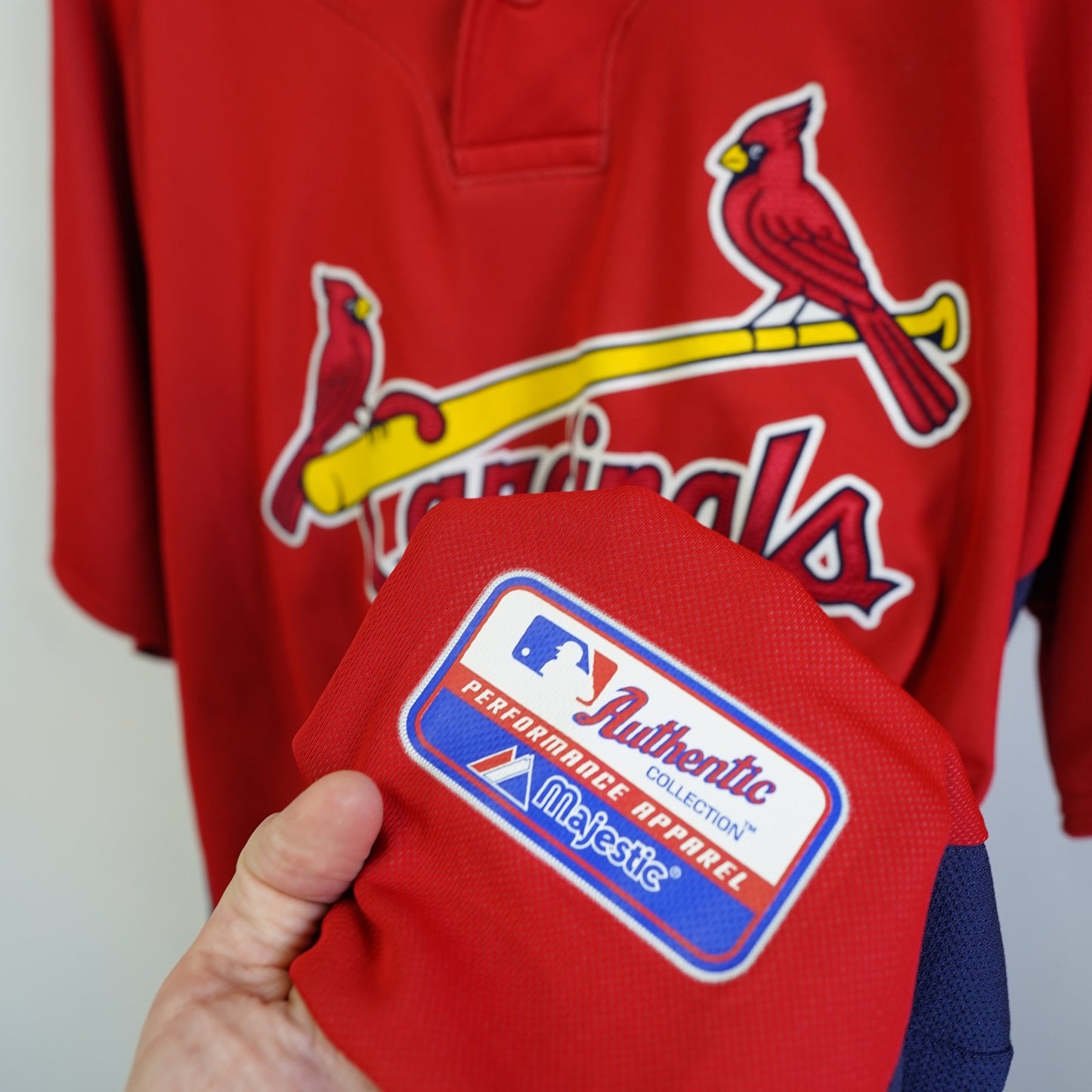 (XXL) St. Louis Cardinals Albert Pujols Majestic Authentic Jersey Red MLB