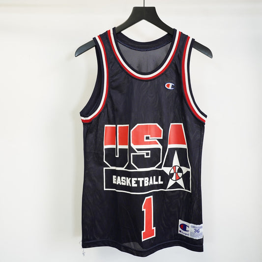 (S) Vintage Penny Hardaway Champion USA Basketball Jersey Men's S 36 Blue Olympic