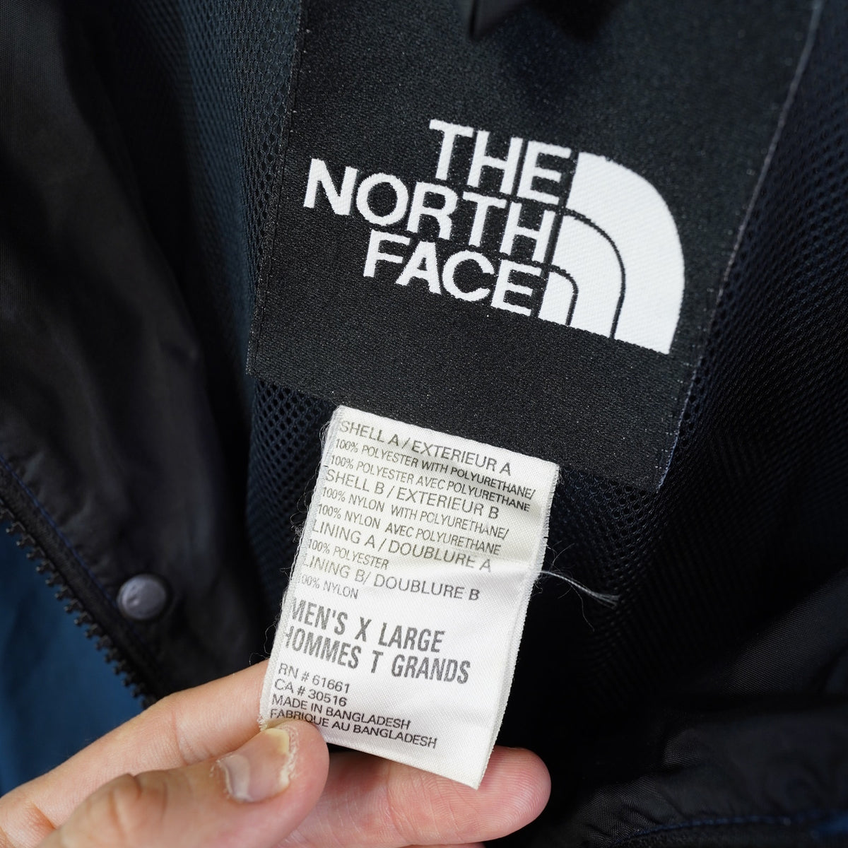 (XL) Vintage The North Face 90s Hydroseal Mountain Light Ski Rain Jacket Mens XL Blue