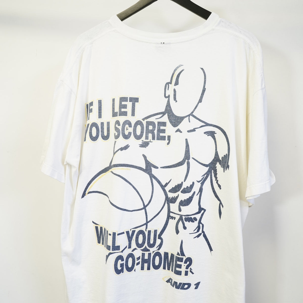 (XXL) Vintage 90s AND1 Go Home Graphic Basketball T-Shirt Men's XXL USA Made White Y2K
