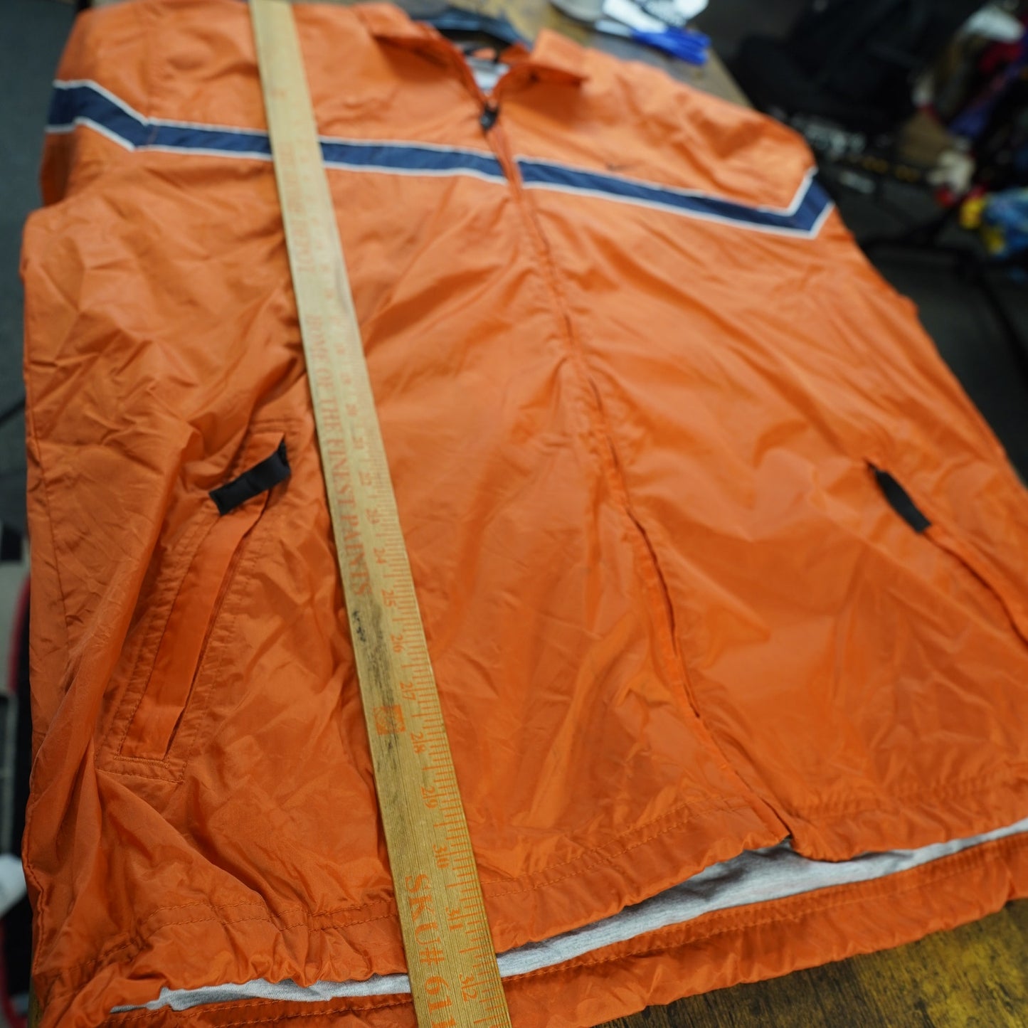 (XXL) Vintage Orange Nike 2000s Windbreaker Men's XXL Cotton Lined 2000s Running