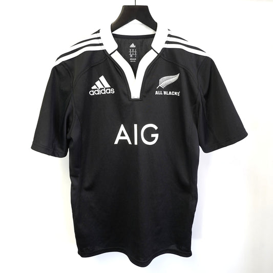 (M) Adidas New Zealand All Blacks 2013 Home Rugby Jersey Men's M Y2K Retro Black