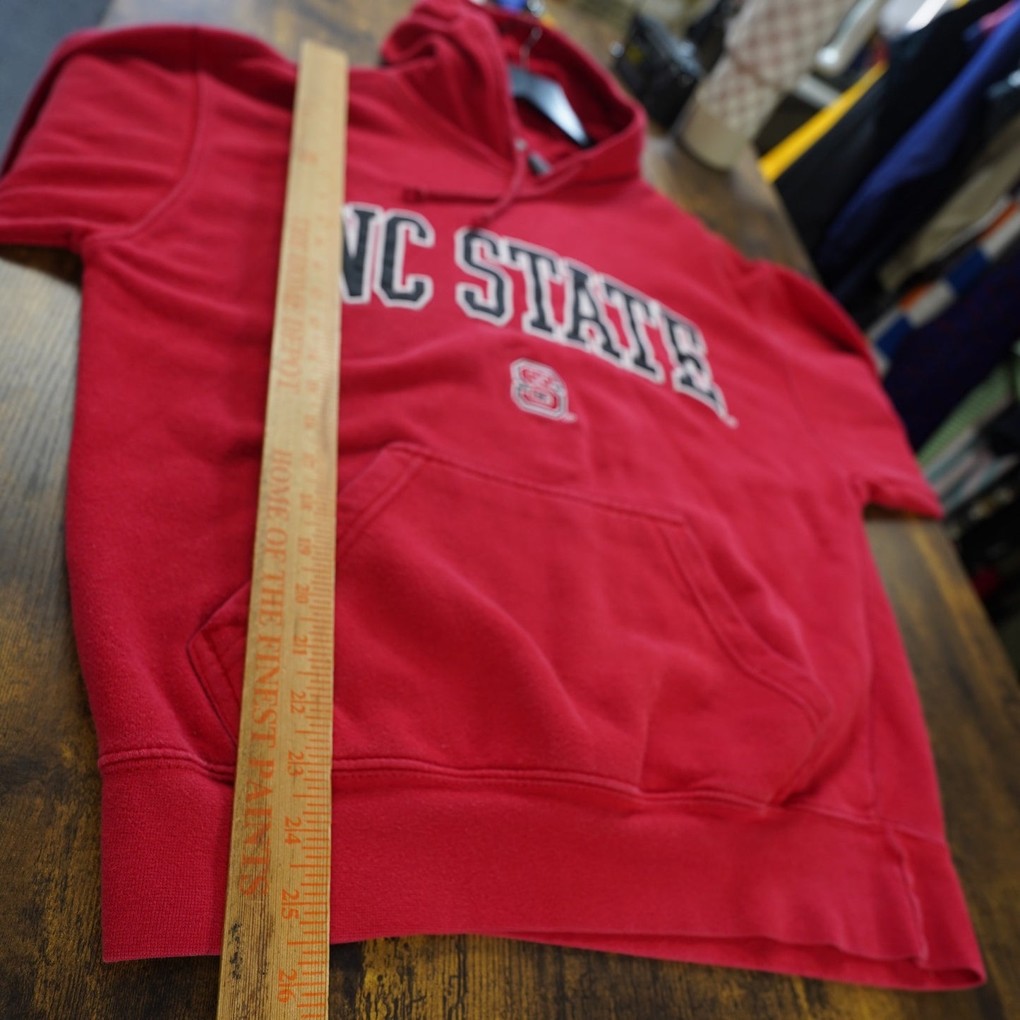 (M) Vintage NC State Wolfpack Sewn Hoodie Men's M Red J. America Embroidered