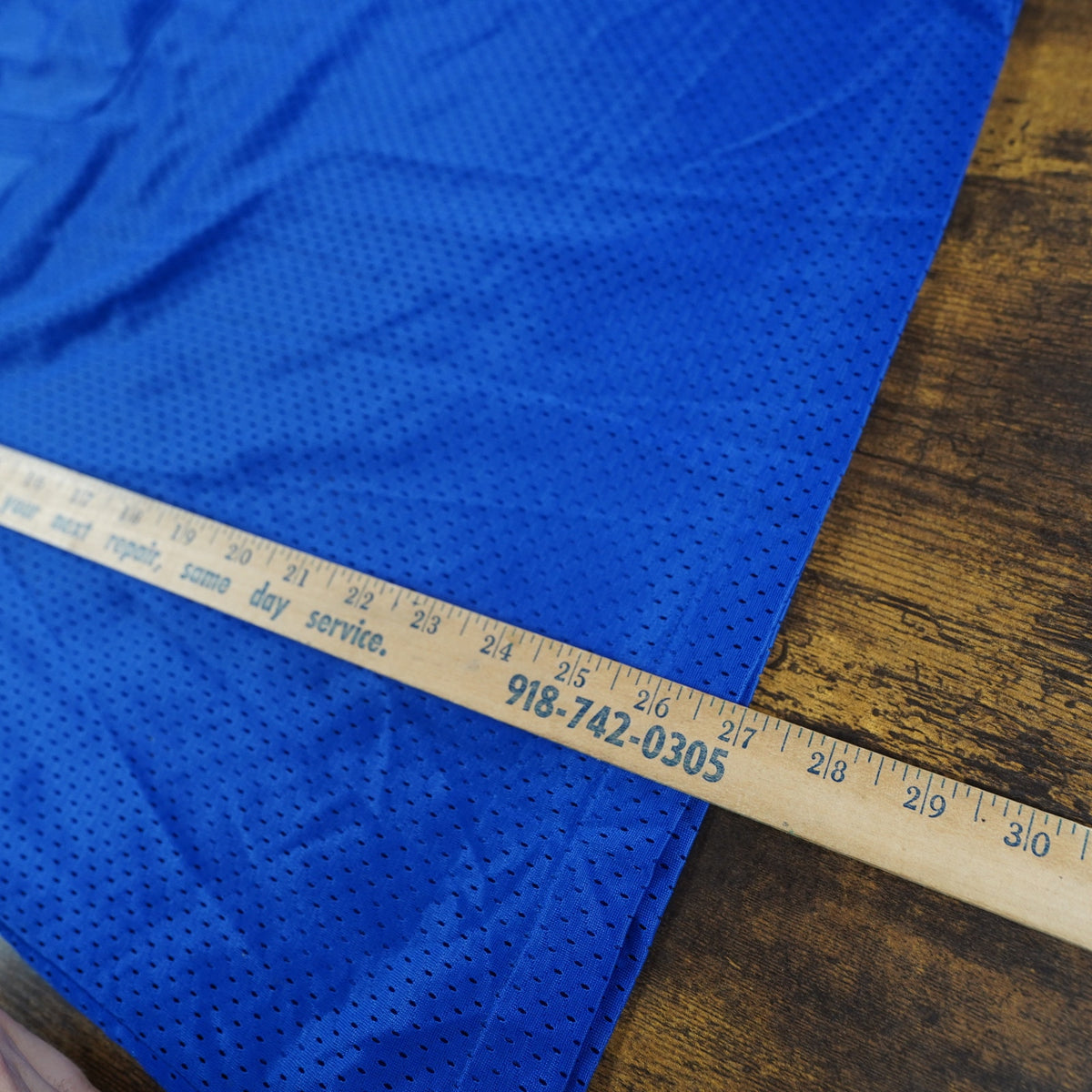 (M) True Vintage Union Made Swingster Mesh Wide Collar Polo Shirt Men's M Blue 70s