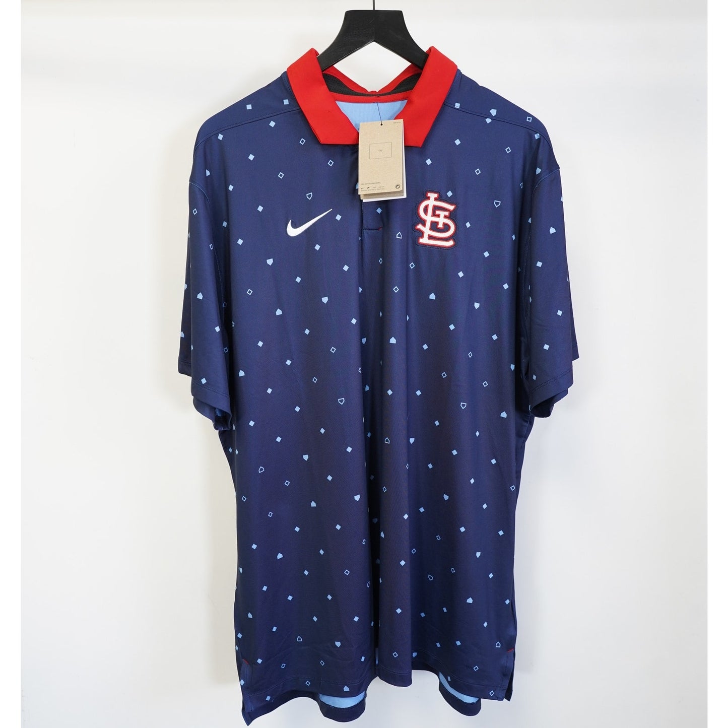 (XL) Nike St. Louis Cardinals Legacy Icon Vapor Dri-FIT Polo Shirt Men's XL Blue New
