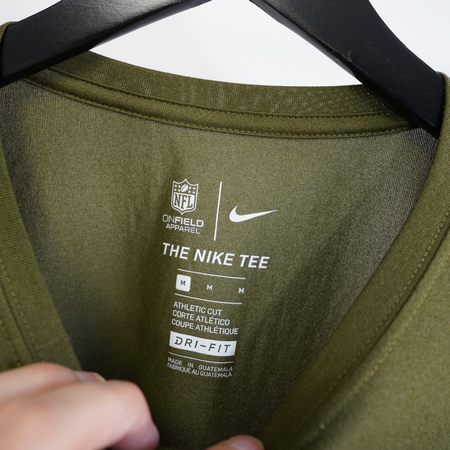 (M) Nike Salute to Service Pittsburg Steelers Olive Green Longsleeve T-Shirt Men's M