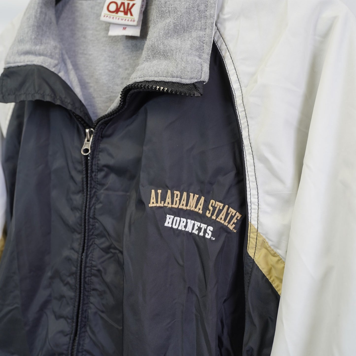 (M) Vintage Alabama State University Hornets Windbreaker Jacket Mens M Red Oak Black