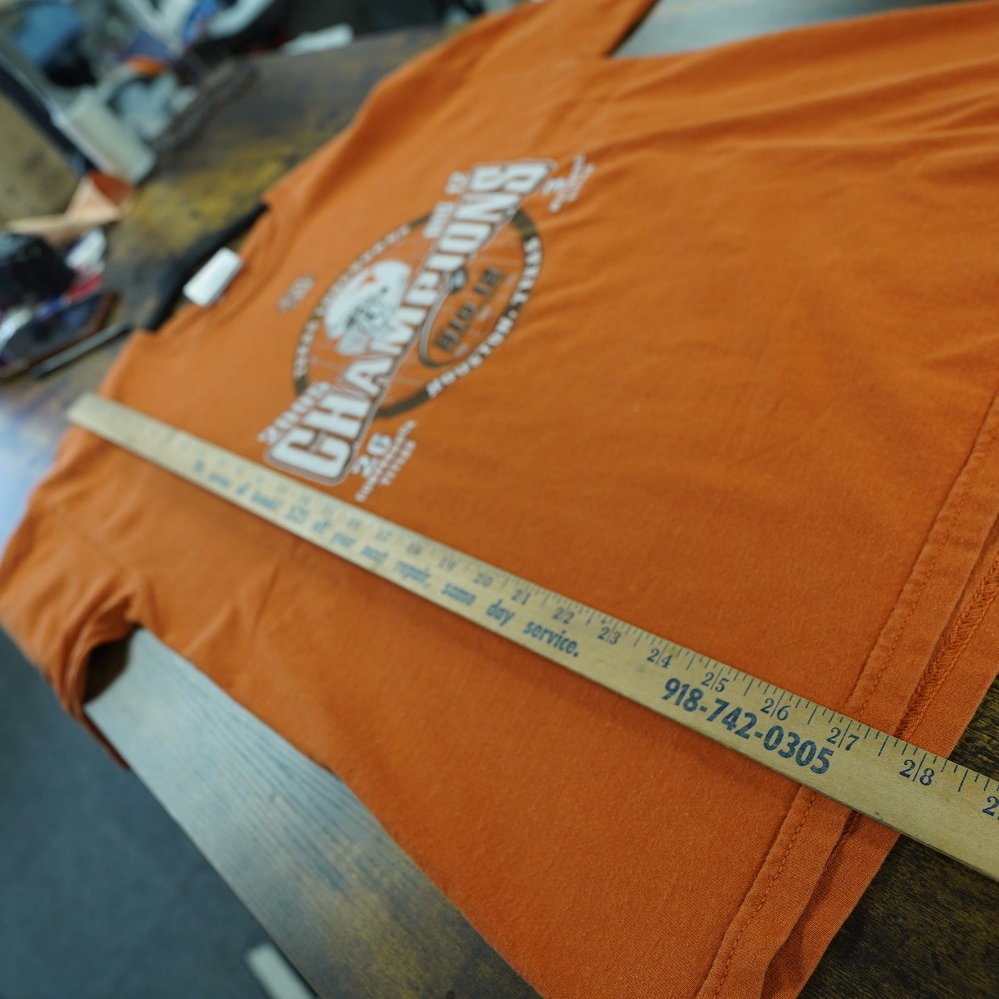 (L) Vintage University of Texas Longhorns National Champs T-Shirt Men's L Y2K Orange