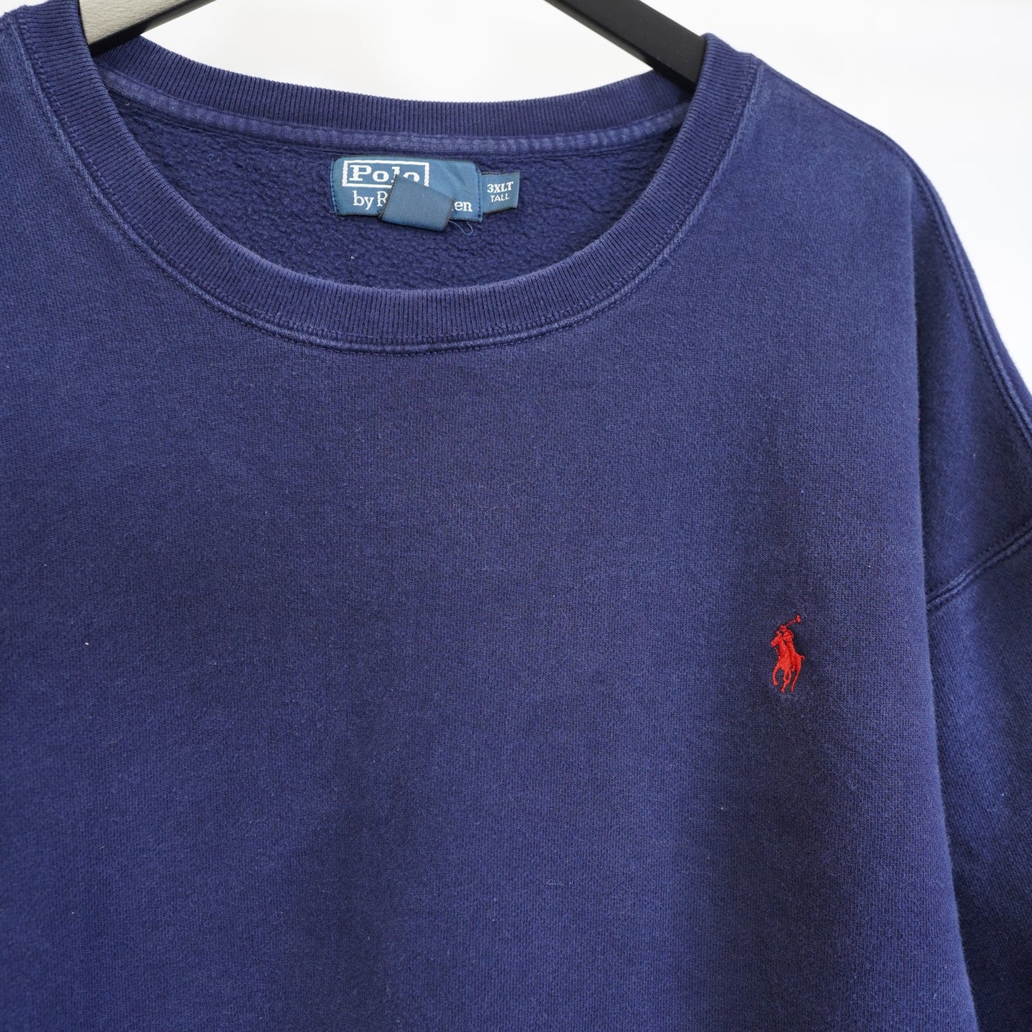 (3XLT) Polo Ralph Lauren Crewneck Sweatshirt Men's 3XLT Navy Blue Red Pony Preppy