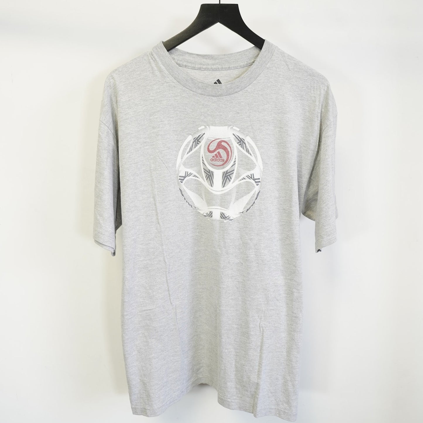 (L) Vintage Y2K Adidas Soccer 2000s Gray T-Shirt Men's L World Cup Retro Futbol