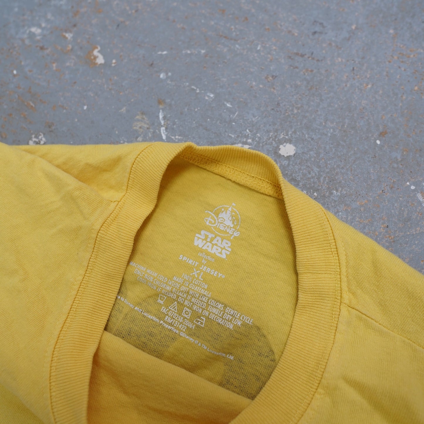 (XL) Disney Star Wars Tatooine Spirit Jersey Shirt Size XL AOP Long Sleeve Yellow