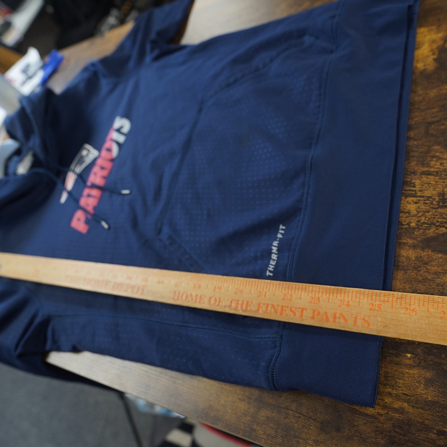 (M) New England Patriots Nike Therma-Fit Hoodie Men's M Navy Blue NFL