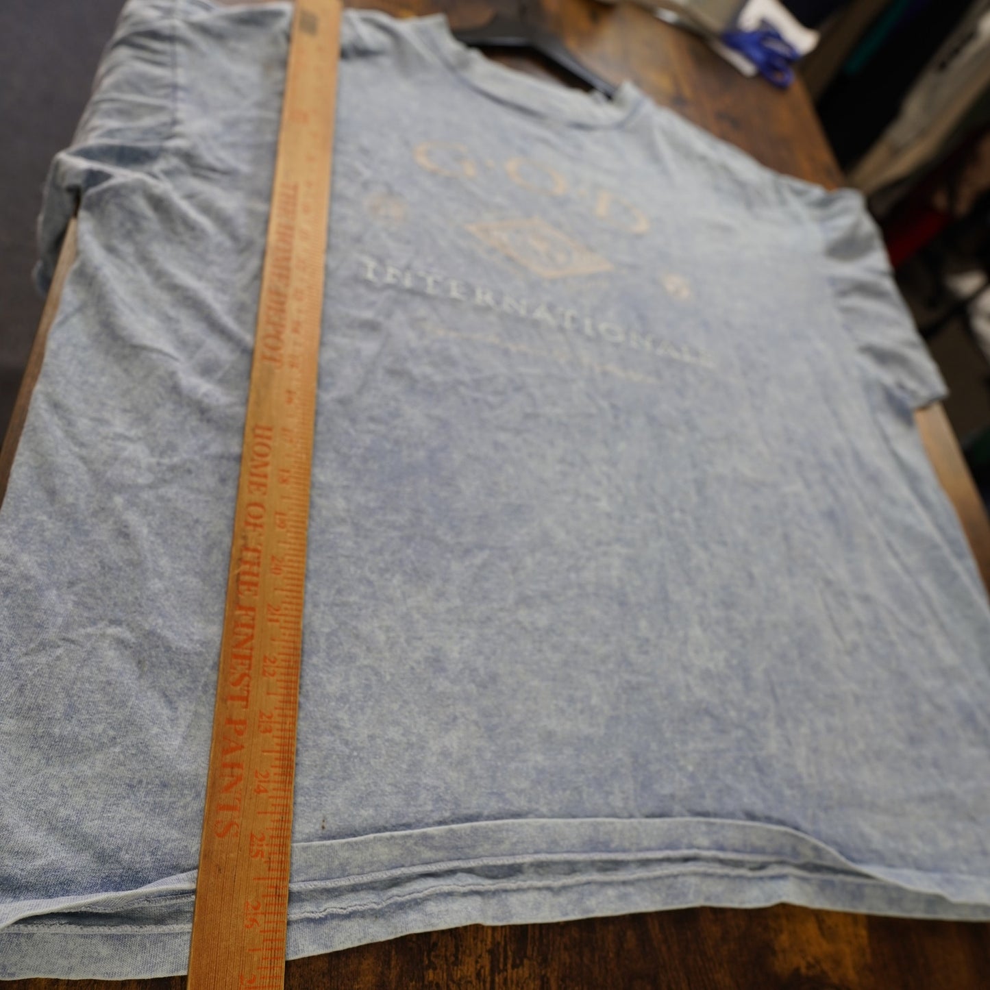(XXL) Vintage God International Religious Jesus T-Shirt Men's XXL Single Stitch Blue