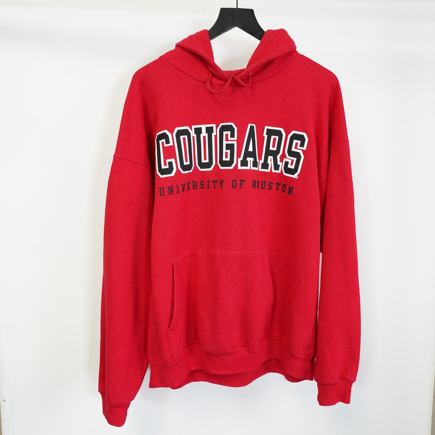 (XL) Vintage University of Houston Cougars Embroidered Hoodie Men's XL Red Sewn 90s