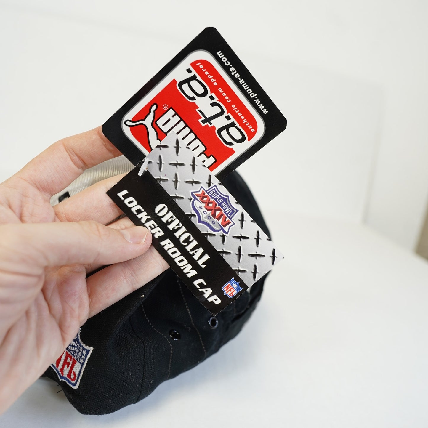 Vintage St. Louis Rams Super Bowl Champions Snapback Hat Puma 2000s Y2K Black