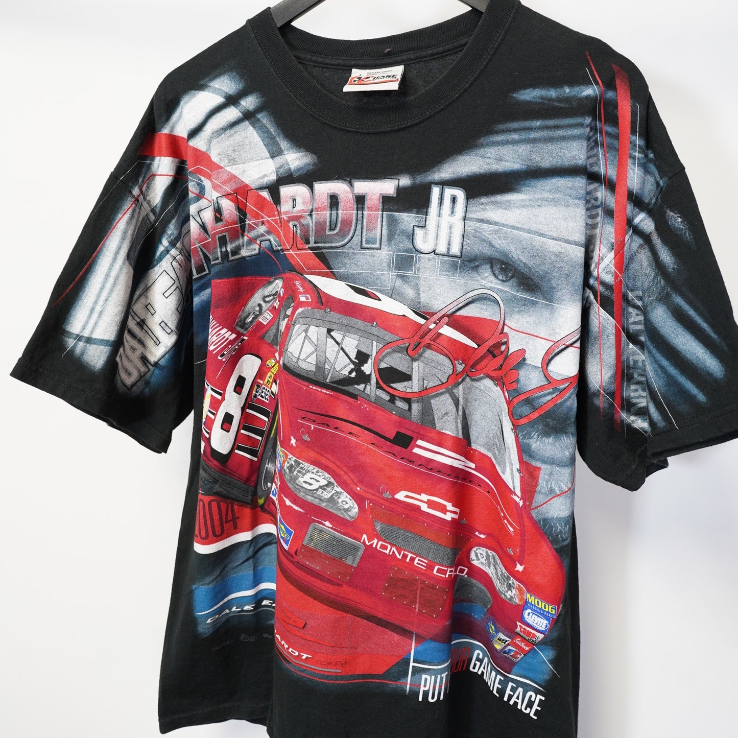 (L) Dale Earnhardt Jr. Budweiser Nascar Racing All Over Print T-Shirt Men's L Chase