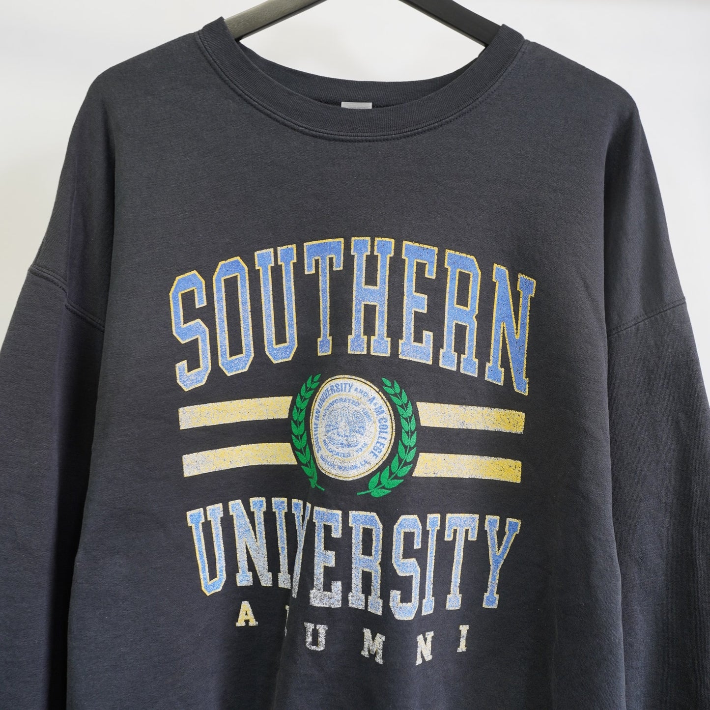 (XXL) Southern University Retro Crewneck Sweatshirt Men's XXL Black Gildan HBCU