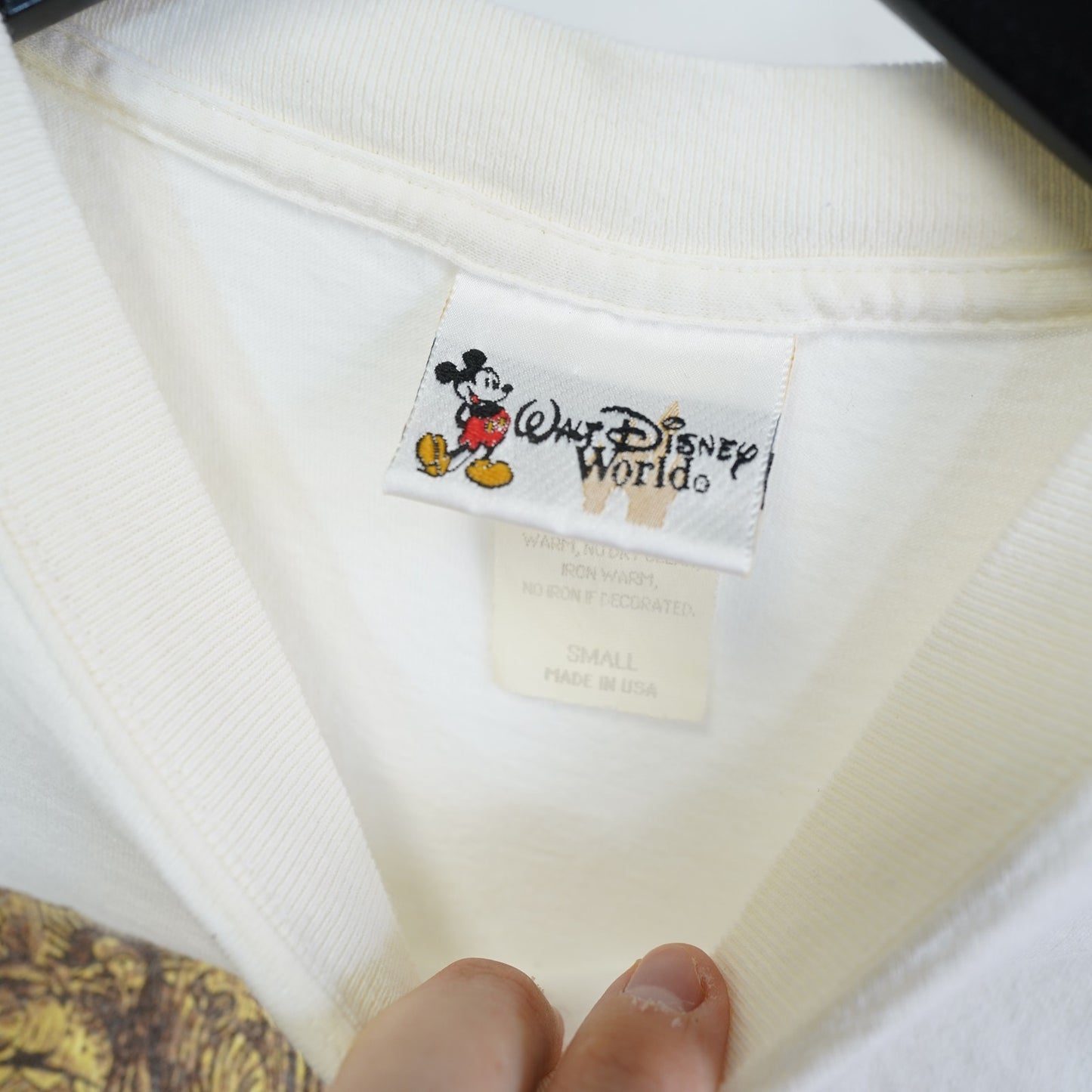 (S) Vintage Mickey Mouse Animal Kingdom 90s Disney World T-Shirt Men's S White Retro