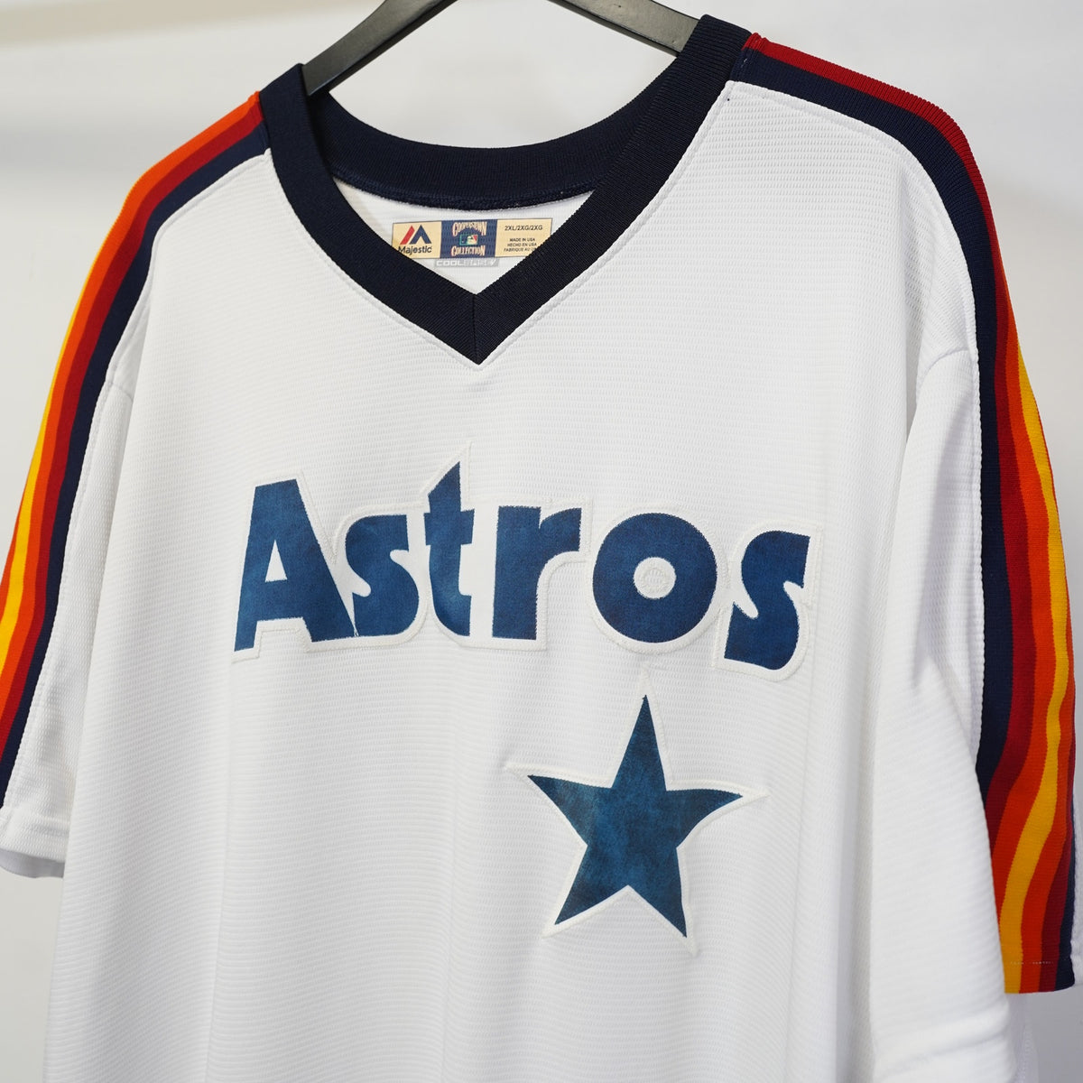 (2XL) Houston Astros Craig Biggio Sewn Majestic Baseball Jersey Men's 2XL White Retro