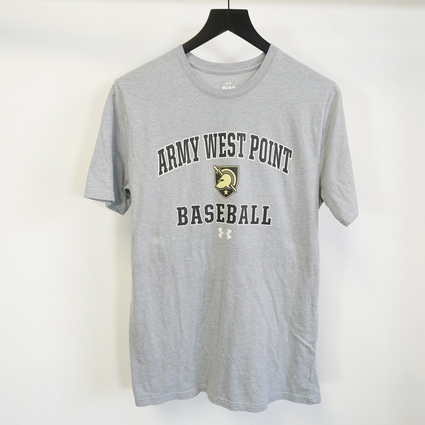 (M) US Army West Point Knights Baseball Under Armour Baseball T-Shirt Men's M Gray