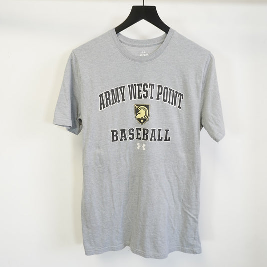 (M) US Army West Point Knights Baseball Under Armour Baseball T-Shirt Men's M Gray