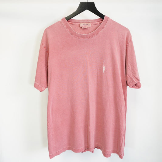 (L) Vintage 90s J.Crew USA Made Essential T-Shirt Men's L Pink Preppy Sailing