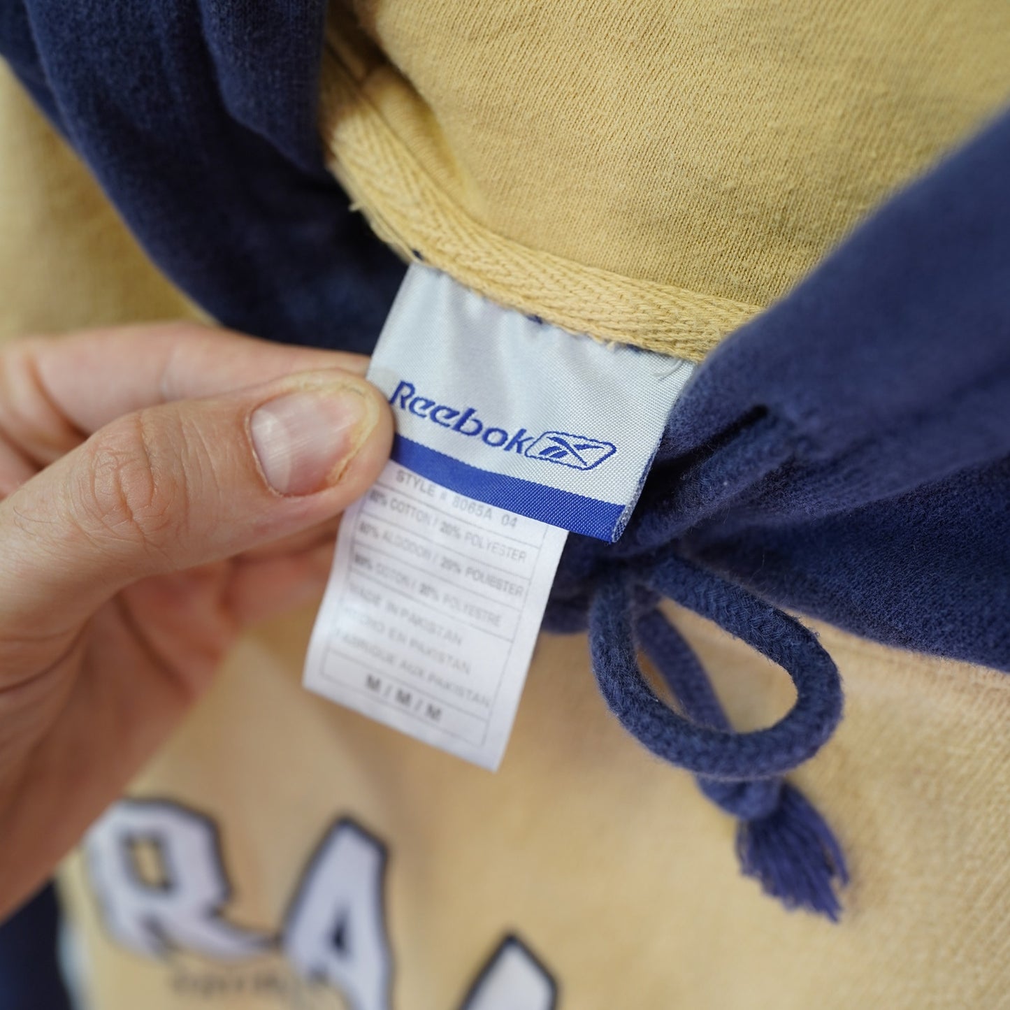 (M) Vintage LA St. Louis Rams Reebok Hoodie Men's M Gold Y2K 2000s Football NFL