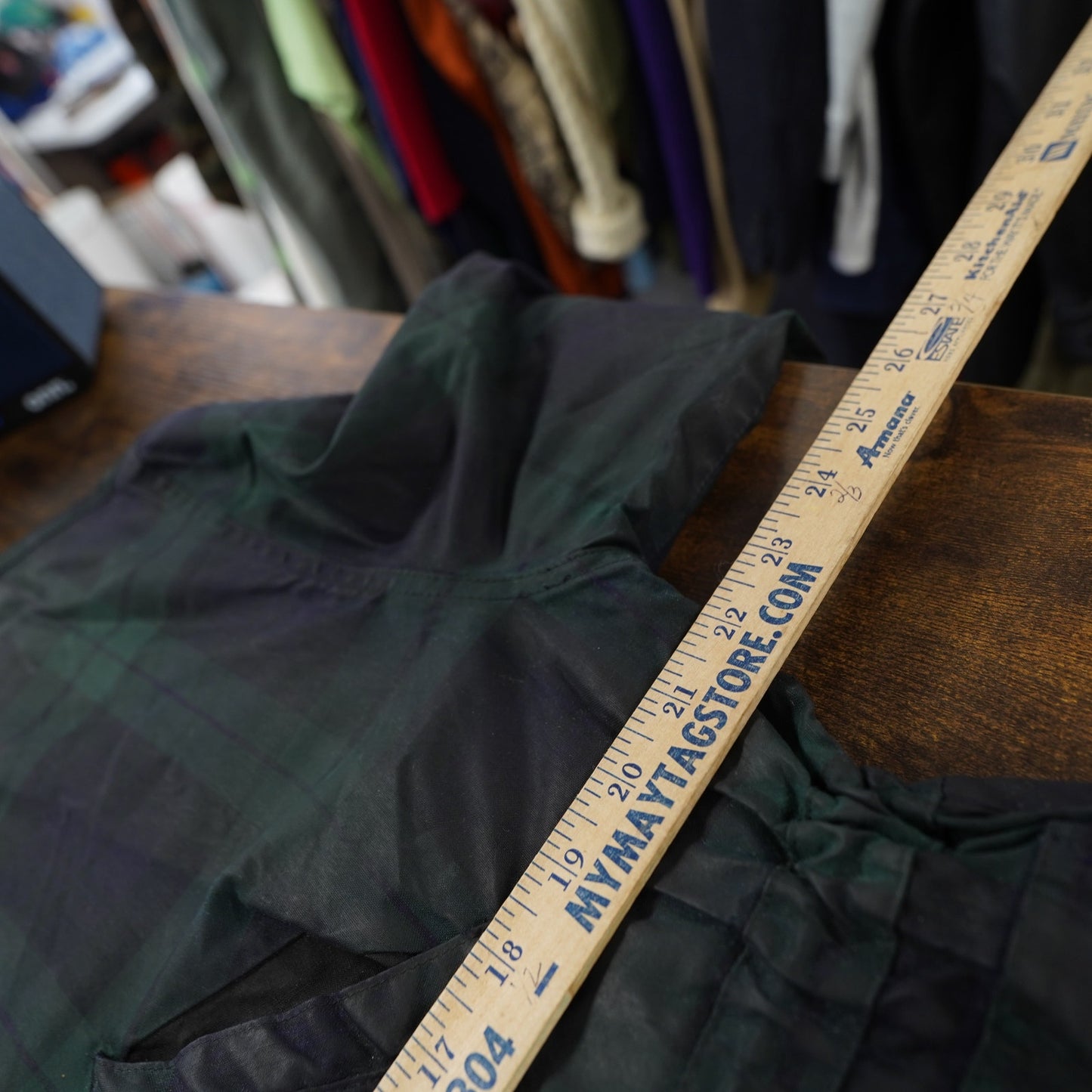 (M) Vintage Kakadu Traders Australia Plaid Waxed Field Jacket Men's M Navy 90s Coat