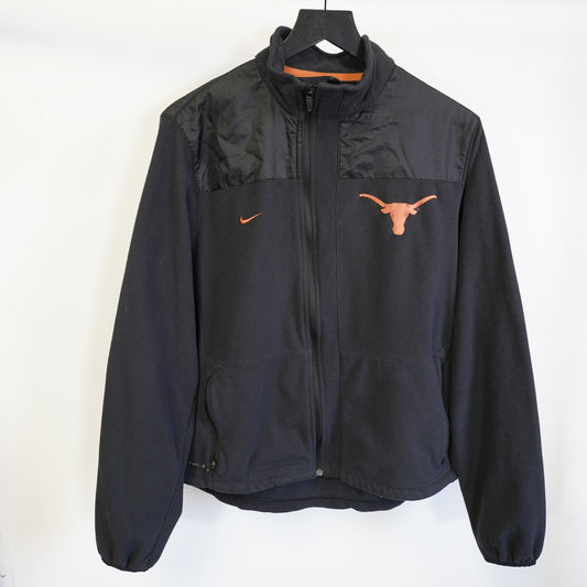 (M) Texas Longhorns Nike Therma-Fit Full Zip Fleece Jacket Men's M Black UT