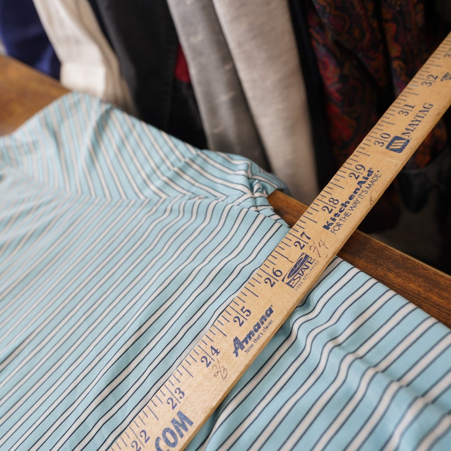 (XXL) FootJoy Winghaven Striped Performance Golf Polo Shirt Men's XXL Light Blue Sewn