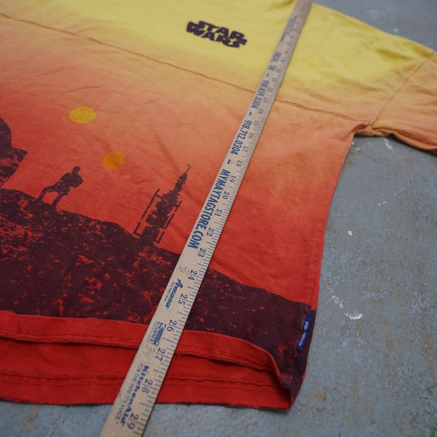 (XL) Disney Star Wars Tatooine Spirit Jersey Shirt Size XL AOP Long Sleeve Yellow