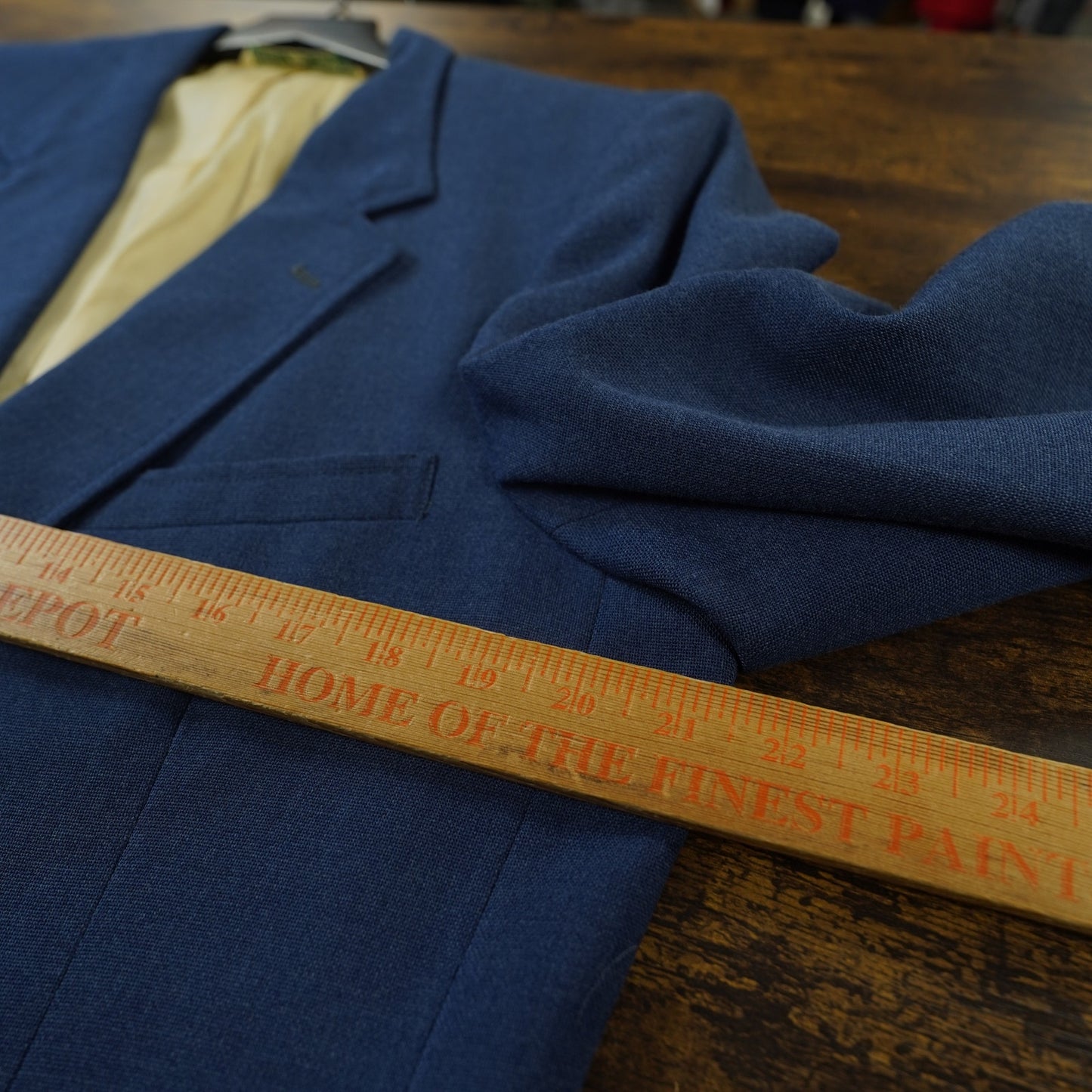 (M/L 42R) Vintage Izod Lacoste Blue Suit Jacket Men's 42R Wessex Sports Coat Blazer Preppy