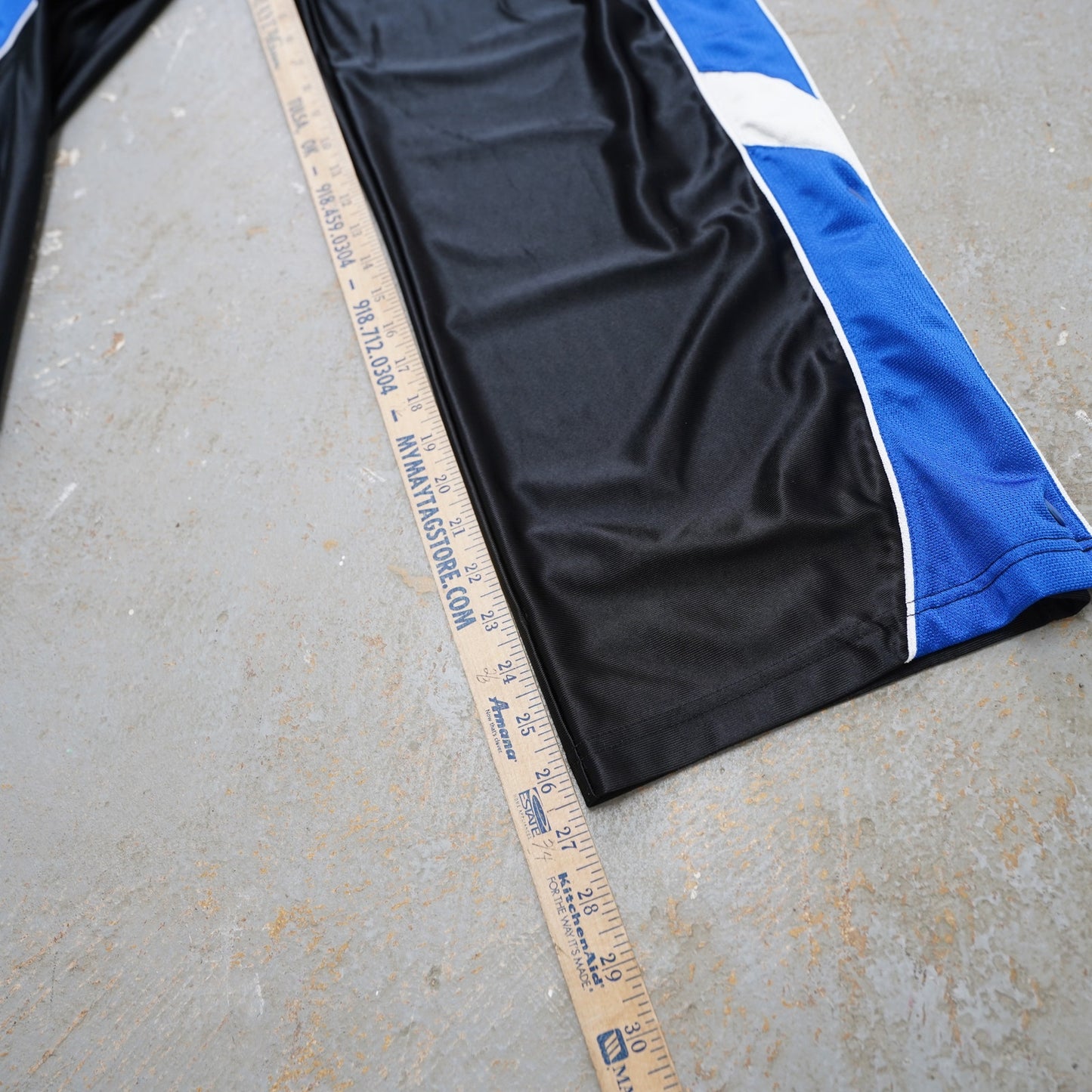 (Youth L) Nike Side Snap Track Pants Vintage Y2K Women's S Youth L Black Blue Retro 2000s
