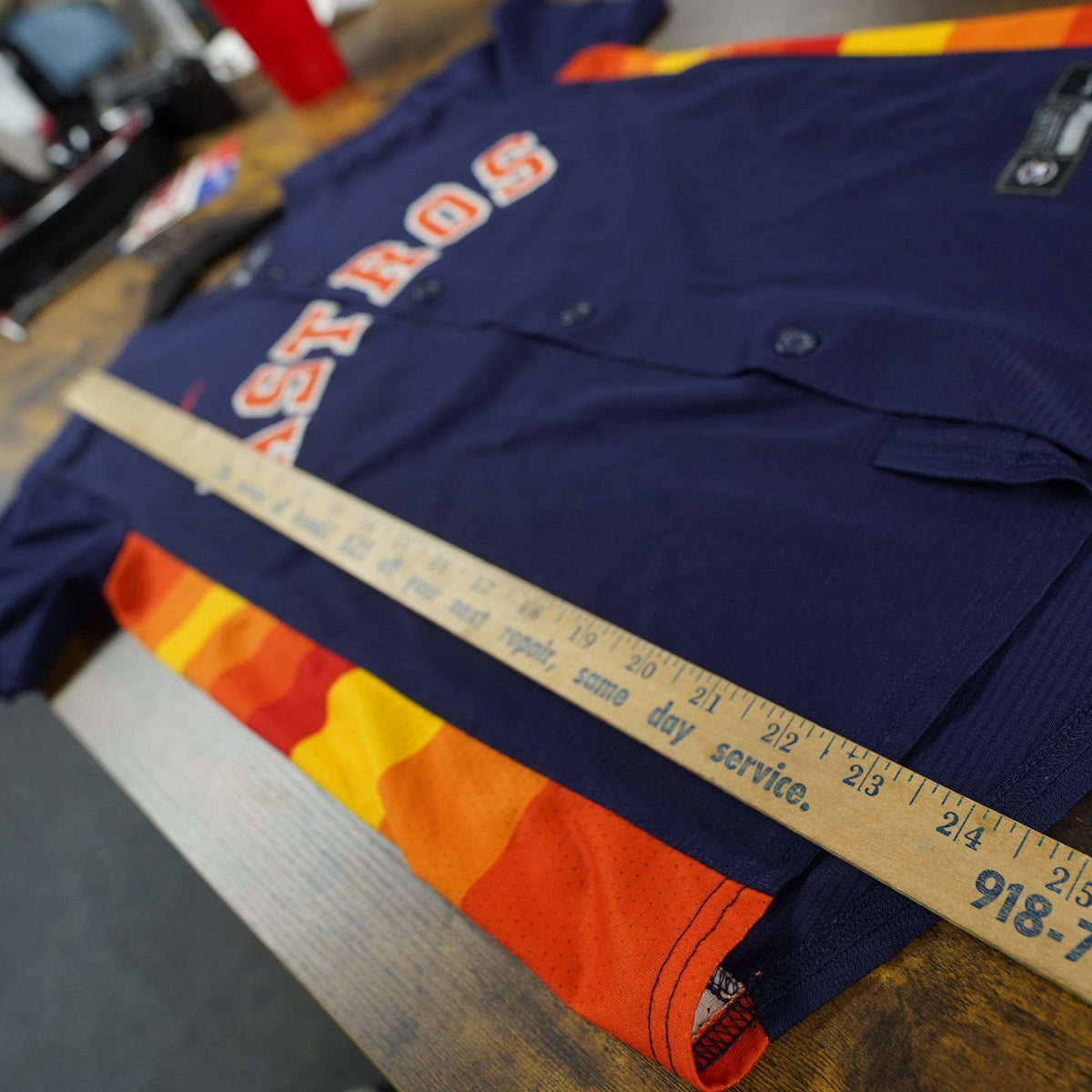 (Boys M) Houston Astros Nike Jose Altuve #27 Baseball Jersey Boys M 10/12 Youth Blue Sewn