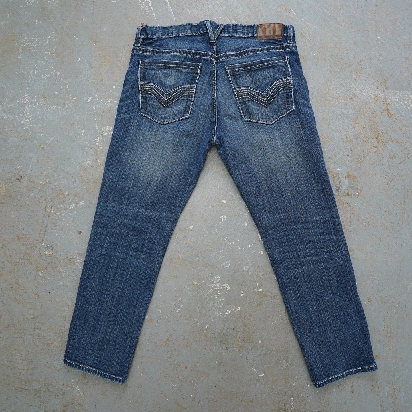 (36x30) Vintage Harley Davidson Straight Leg Biker Blue Jeans Men's 36x30 Denim Y2K 2000