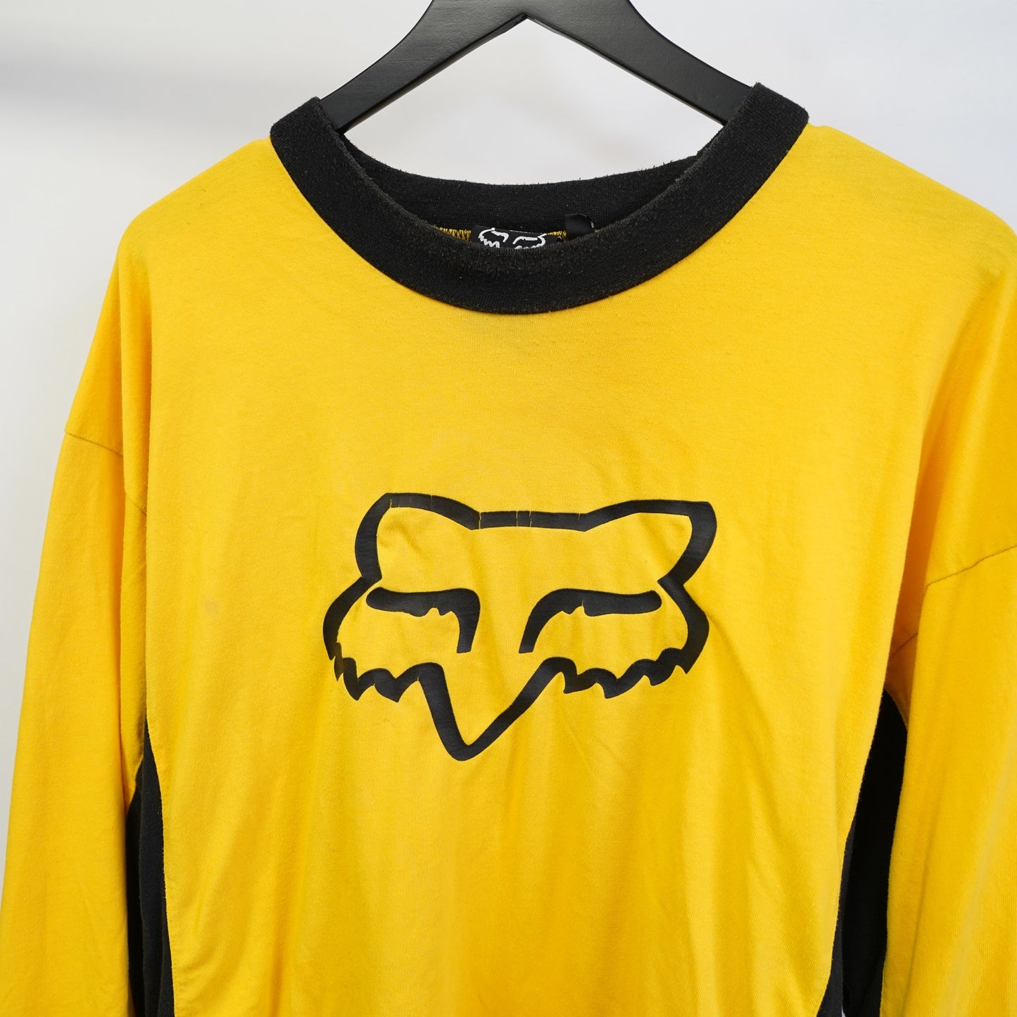 (XXL) Vintage Fox Motocross Racing Jersey Y2K Men's XXL Yellow Black BMX Motorcycle