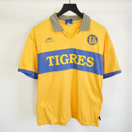 (M) Vintage 1992-1993 Tigres UNAL Atletica Soccer Jersey Men's M Futbol Kit Yellow