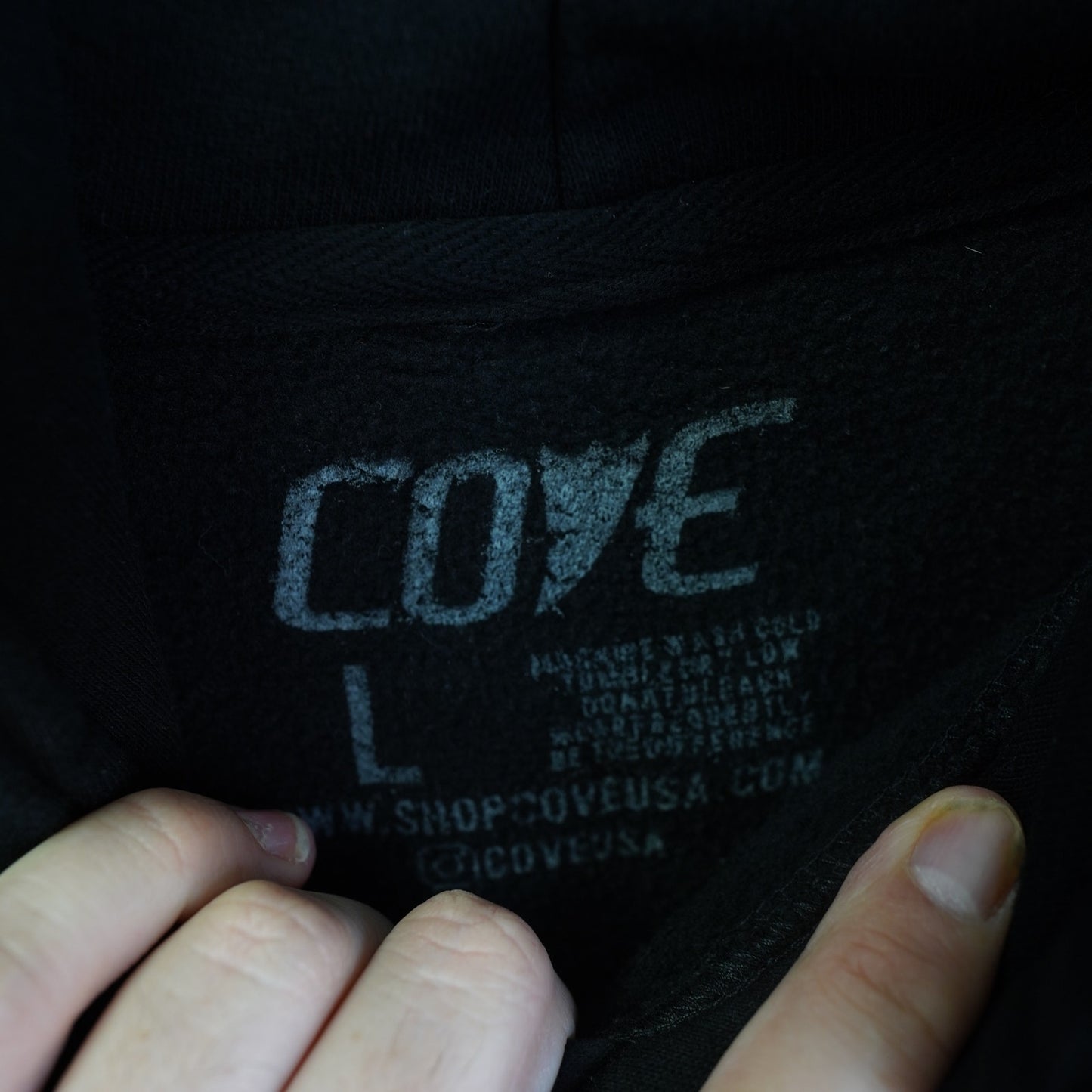 (L) Cove Surf Company Sea Turtle Hoodie Men's L Black Skate Y2K 2000s