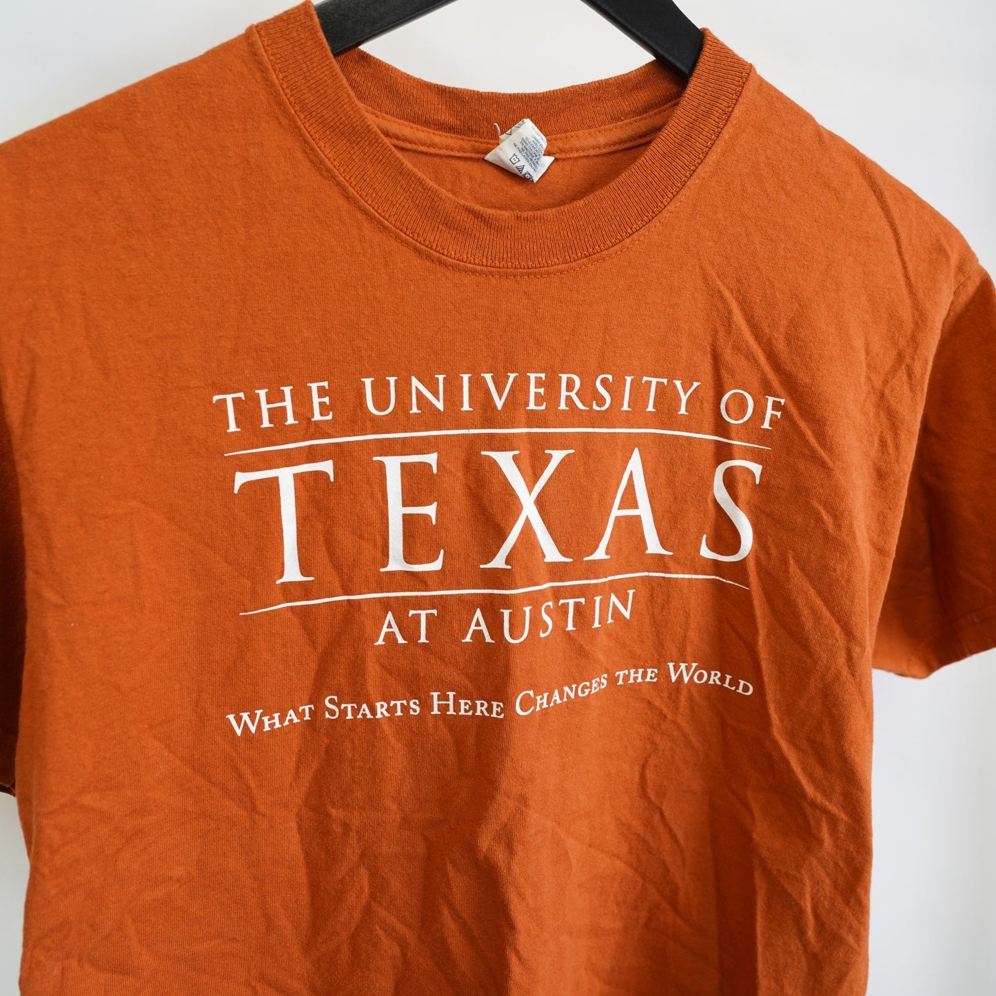 (M) Vintage University of Texas Longhorns T-Shirt Men's M Burnt Orange UT Retro