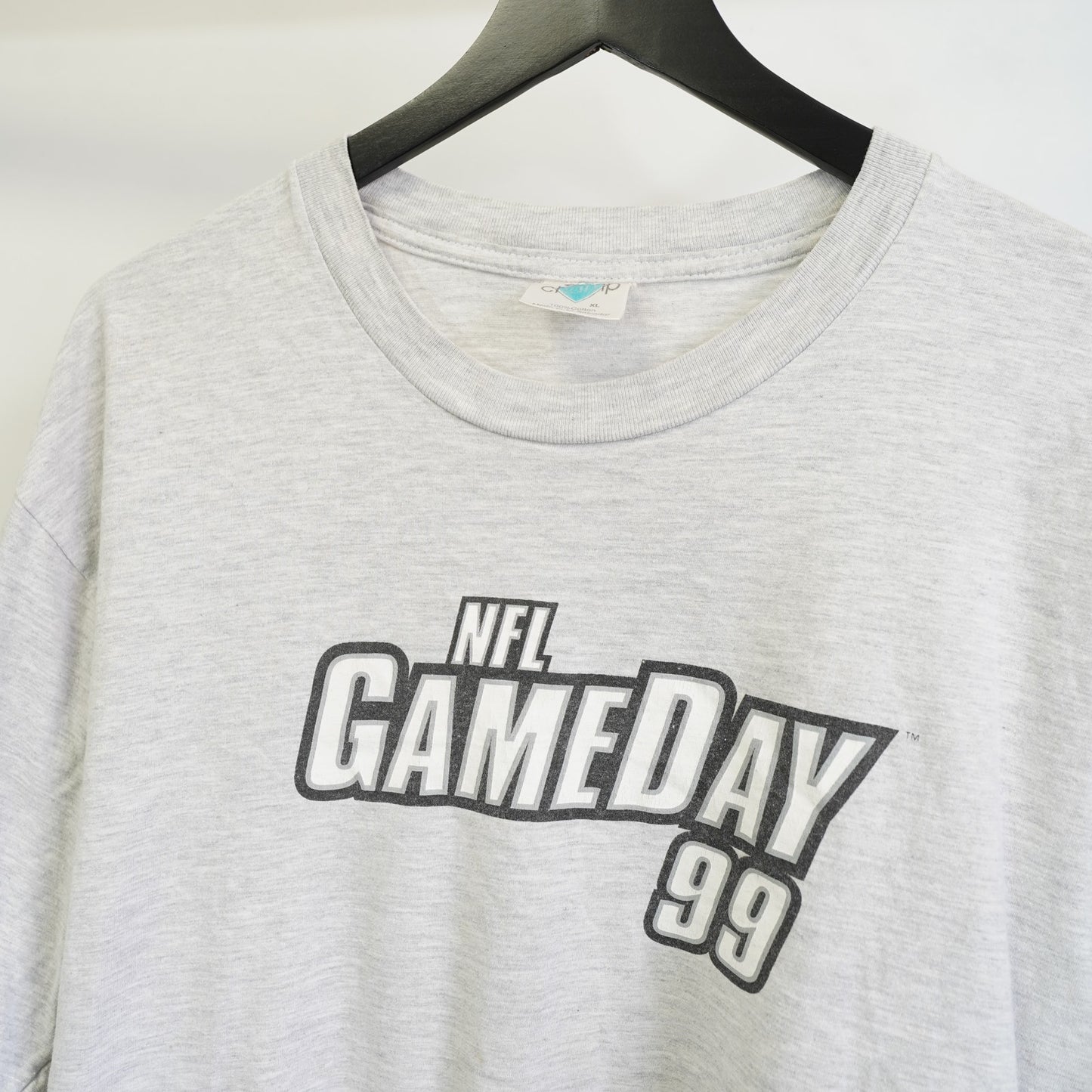 (L) Vintage NFL GameDay 99 Video Game Promo T-Shirt Men's L Gray 90s PlayStation