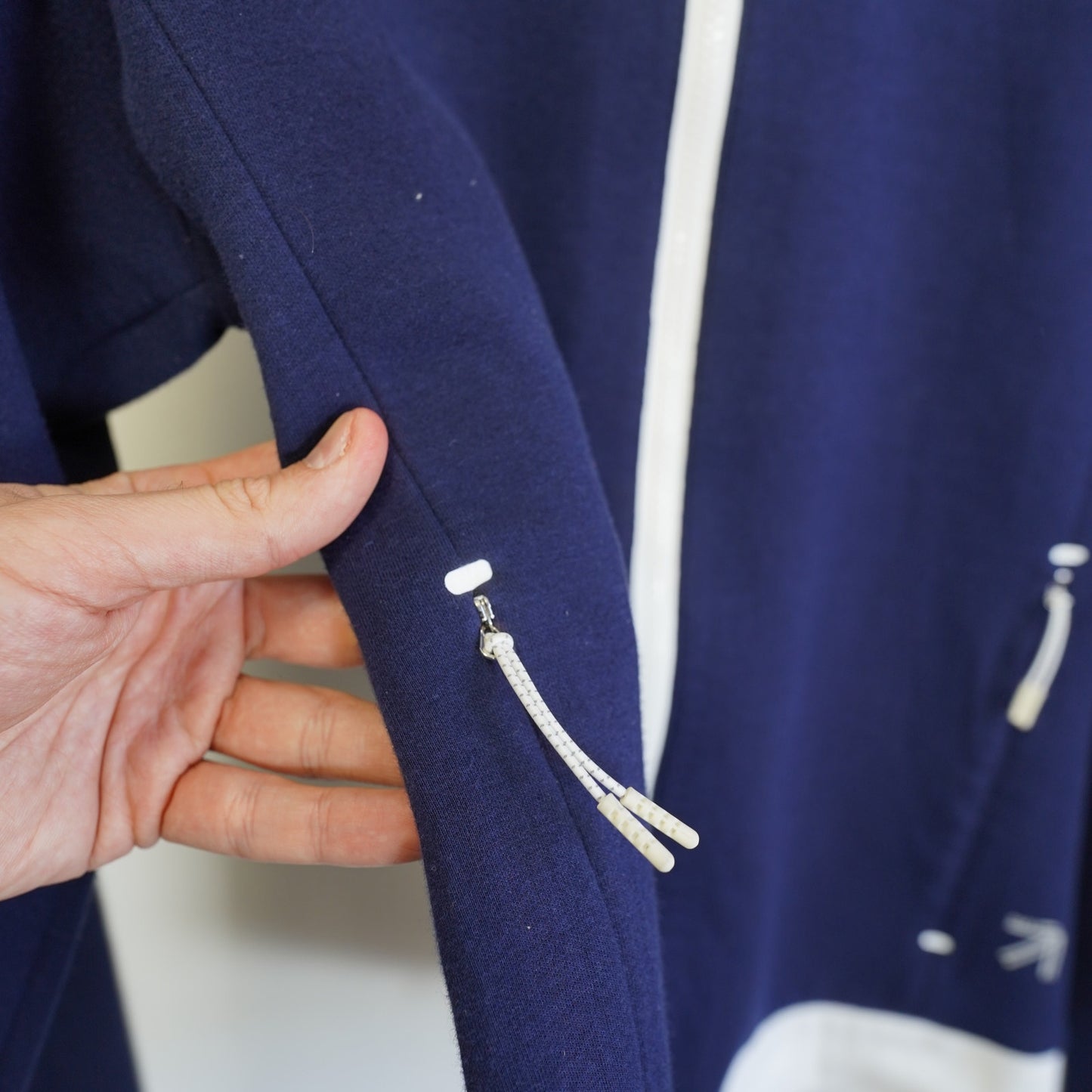 (M) New Balance for J.Crew Fleece Active Bomber Jacket Men's M Blue White Preppy